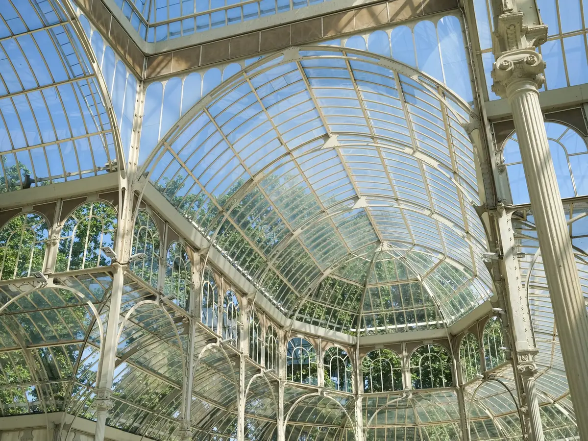Conservatory roof structure from below