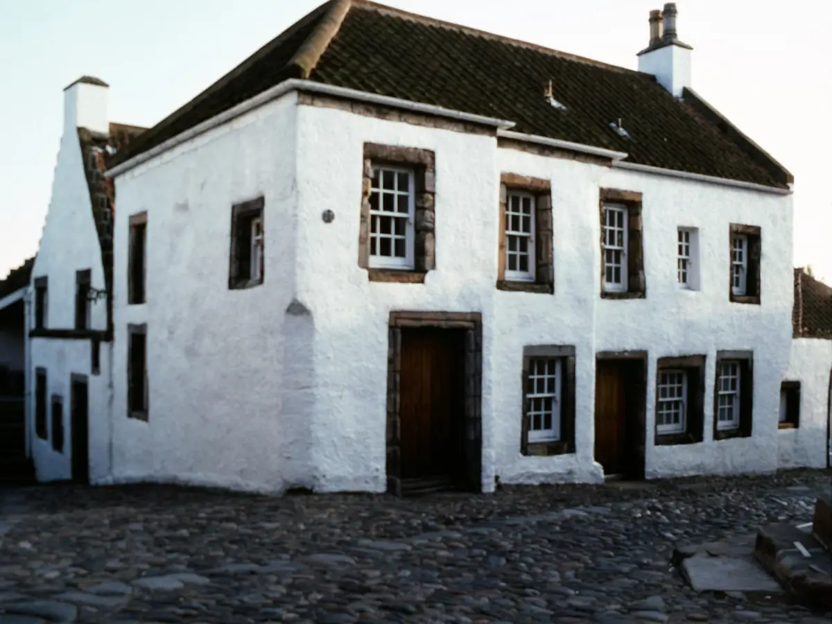 Finished white rendered houses